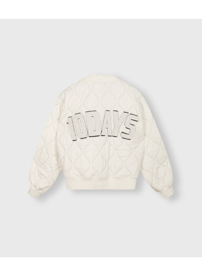 20-850-4201 Quilted bomber jacket - Ecru