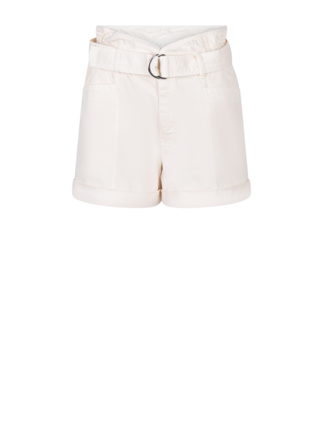 D6Elaine belted denim shorts - Butter Cream