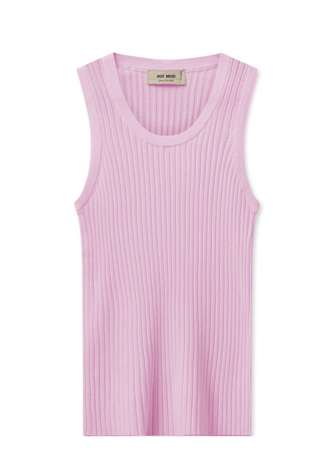 MMRelena Rib Knit Tank Top - Begonia Pink