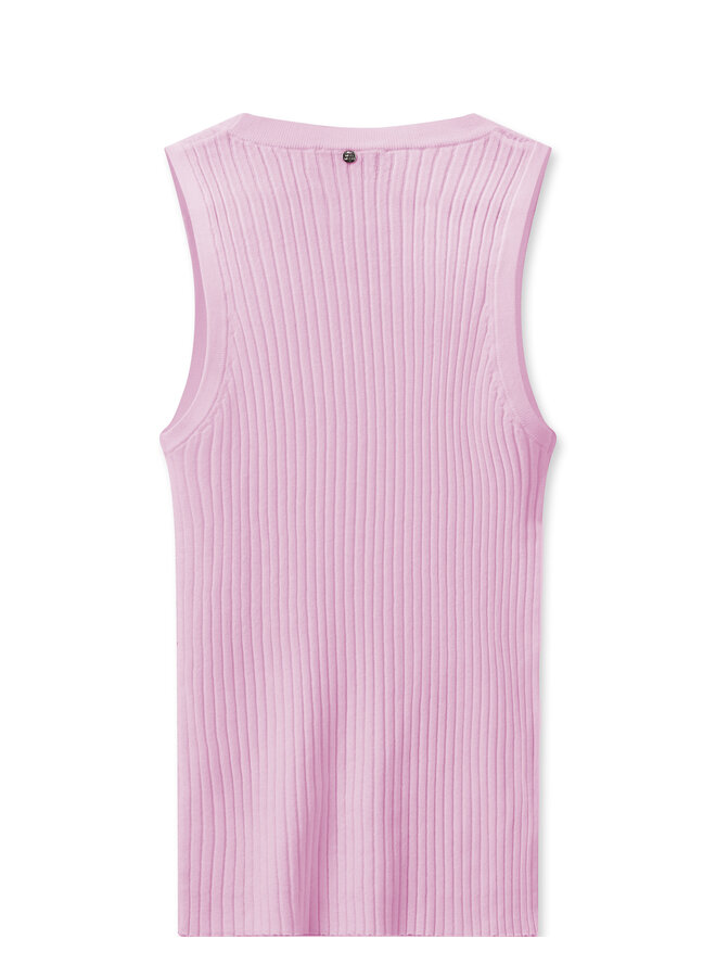 MMRelena Rib Knit Tank Top - Begonia Pink