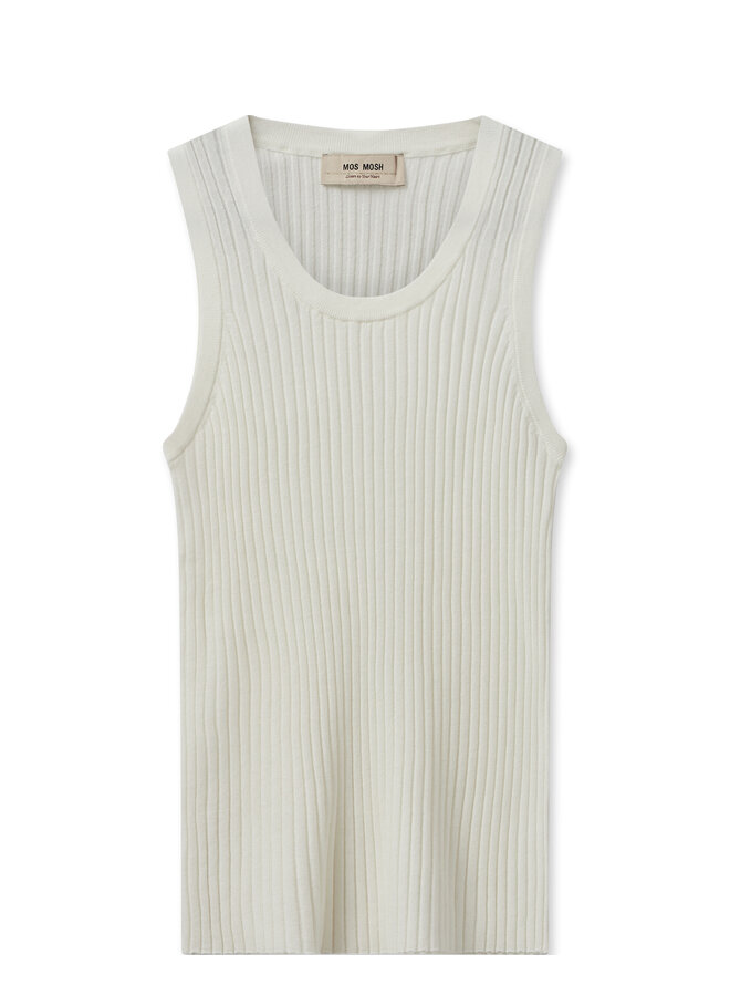 MMRelena Rib Knit Tank Top - Ecru