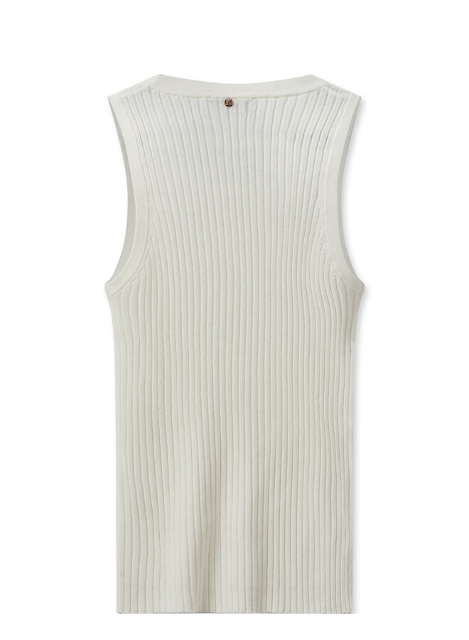 MMRelena Rib Knit Tank Top - Ecru