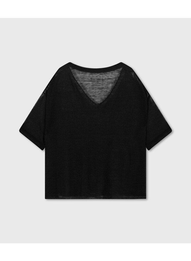 20-609-4202 Sheer sweater knit - Black