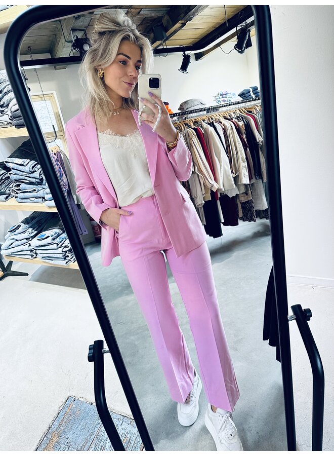 Evie Classic Trousers - Begonia Pink