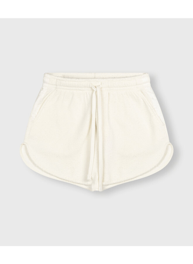 20-208-4202 Texture fleece shorts - Ecru