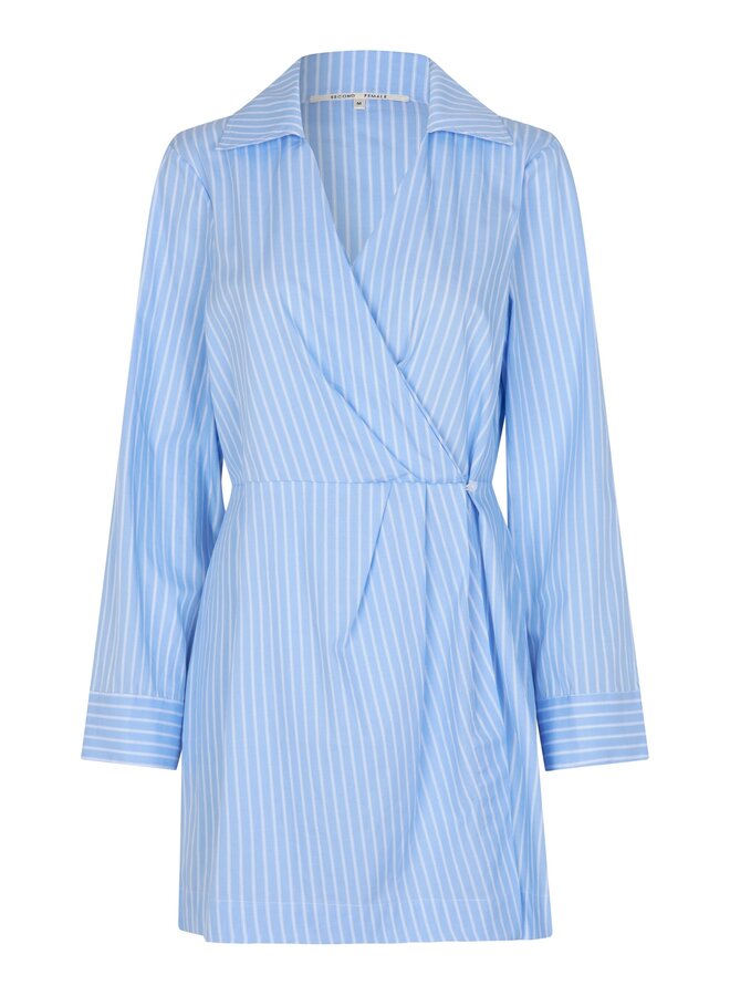 Amale Dress - Light Blue Stripe