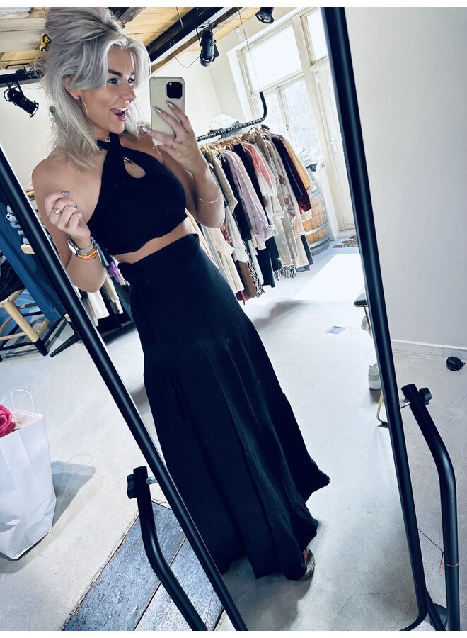 Paloma Wrap Skirt - Black