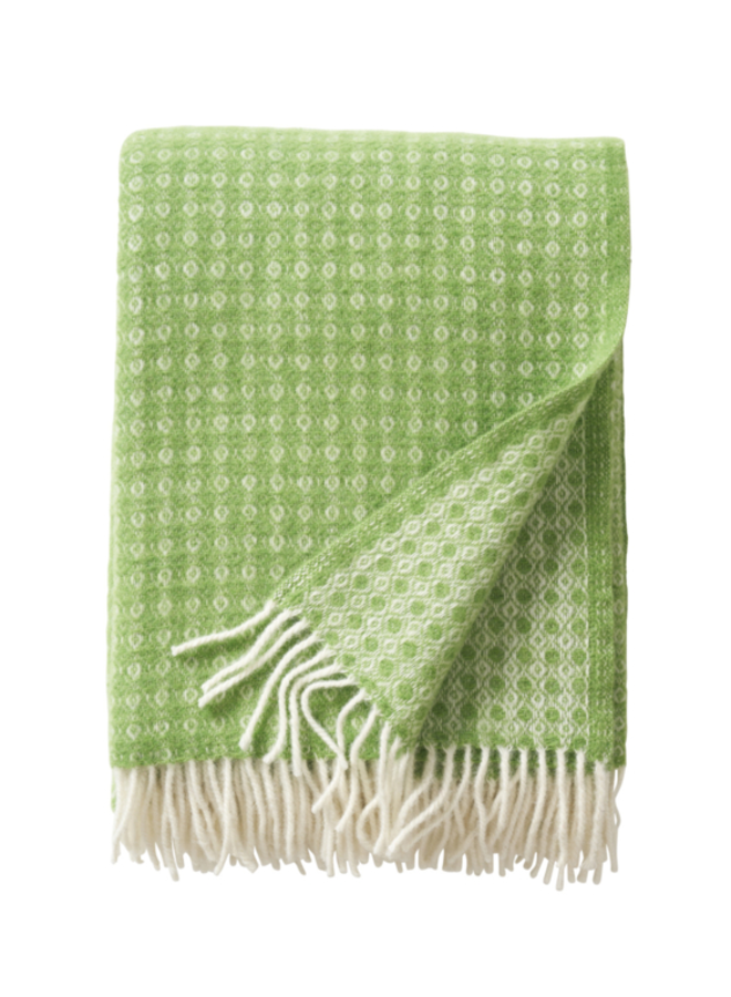 Klippan plaid wol Loop, pea green