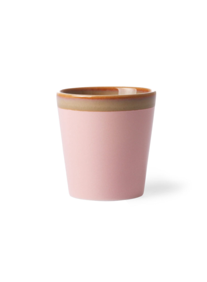 70s ceramics: coffee mug, pink