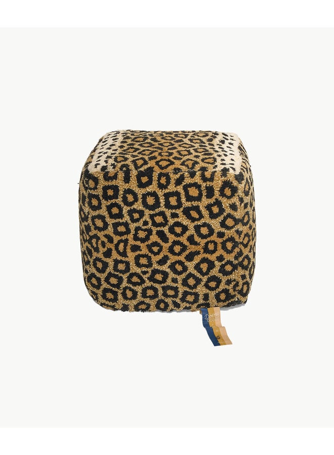 Leopard pouf small