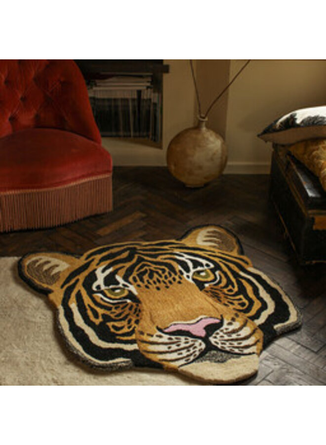 Rajah tiger head rug large