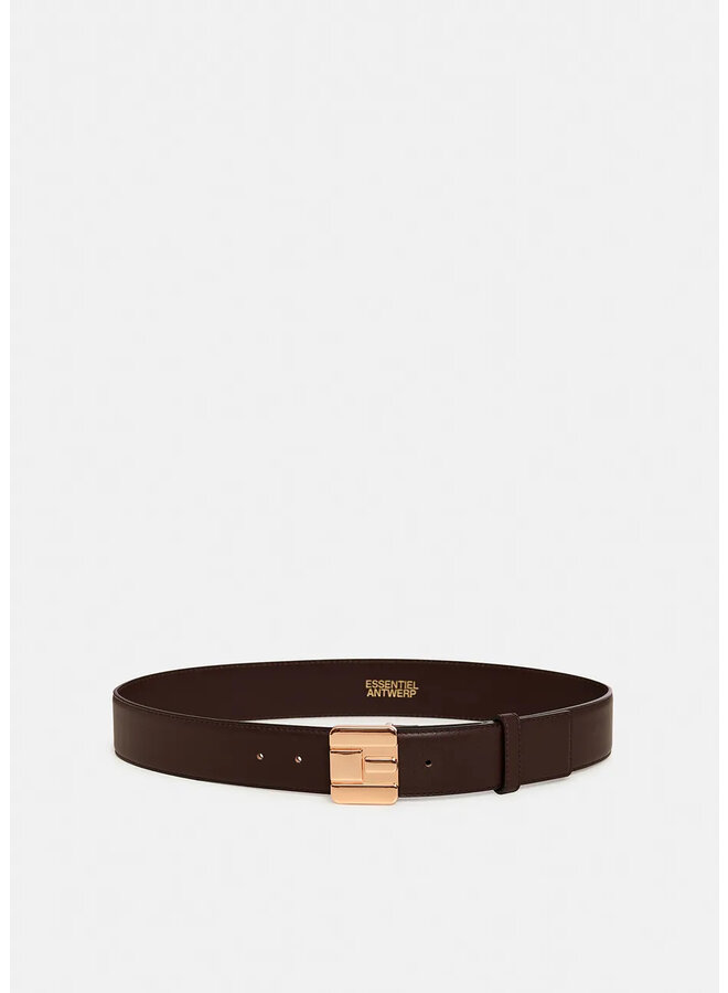 Gelt logo buckle leather belt - Cocoa Kiss