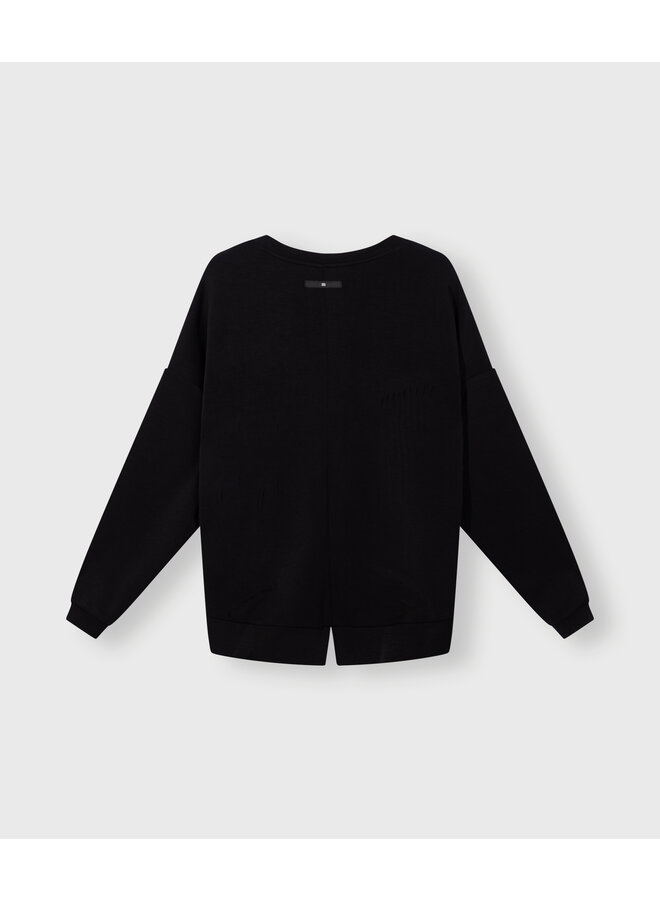 20-816-4203 V-neck sweater scuba - Black