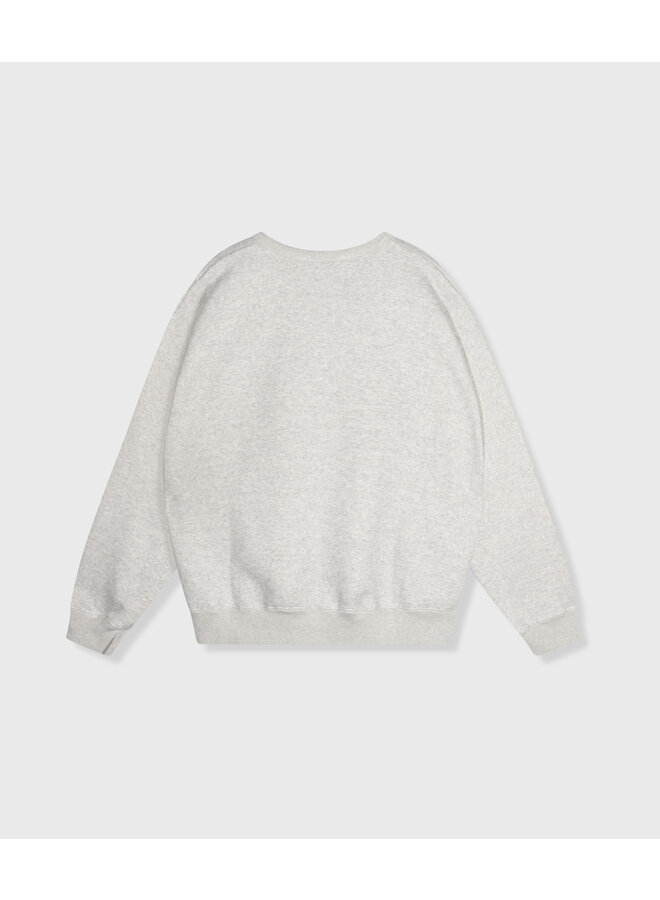 20-813-4203 Raw edge statement sweater - light grey melee