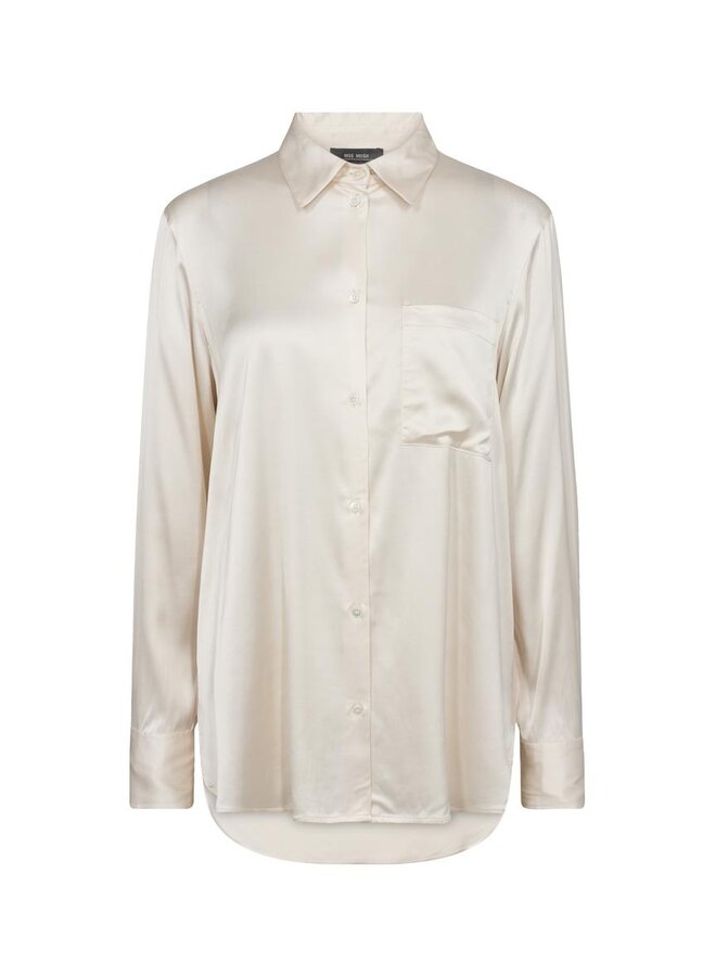 MMLinda Satin Shirt - Ecru