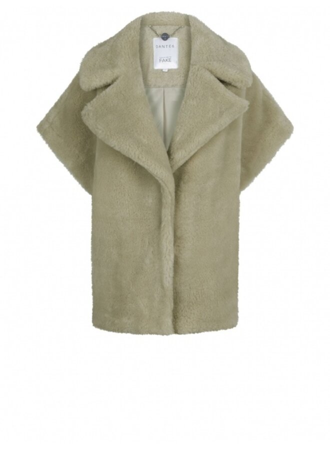 D6Cheedo faux fur waistcoat - swamp green