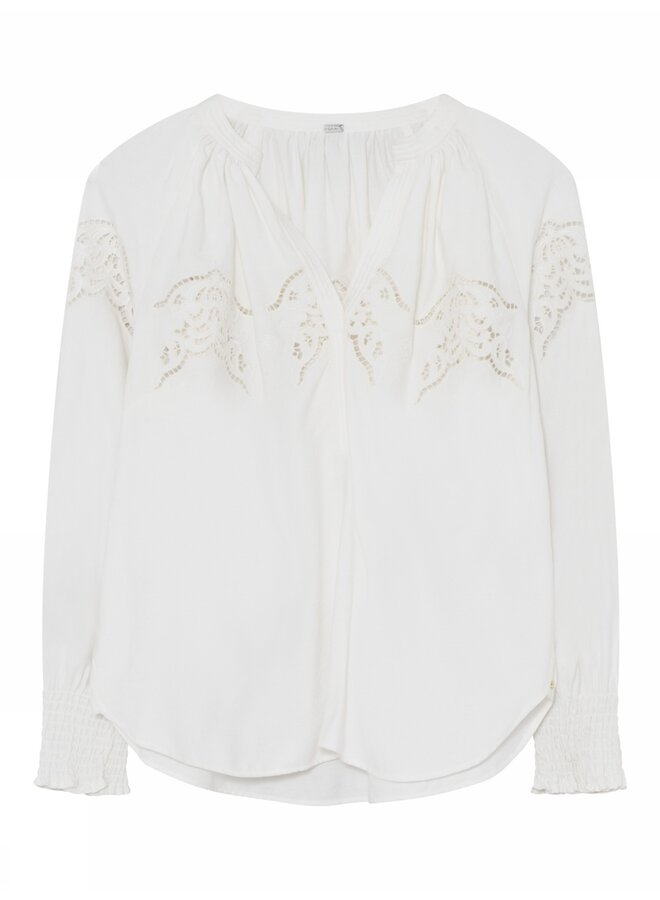 Annsofie, blouse - 1010 Off White