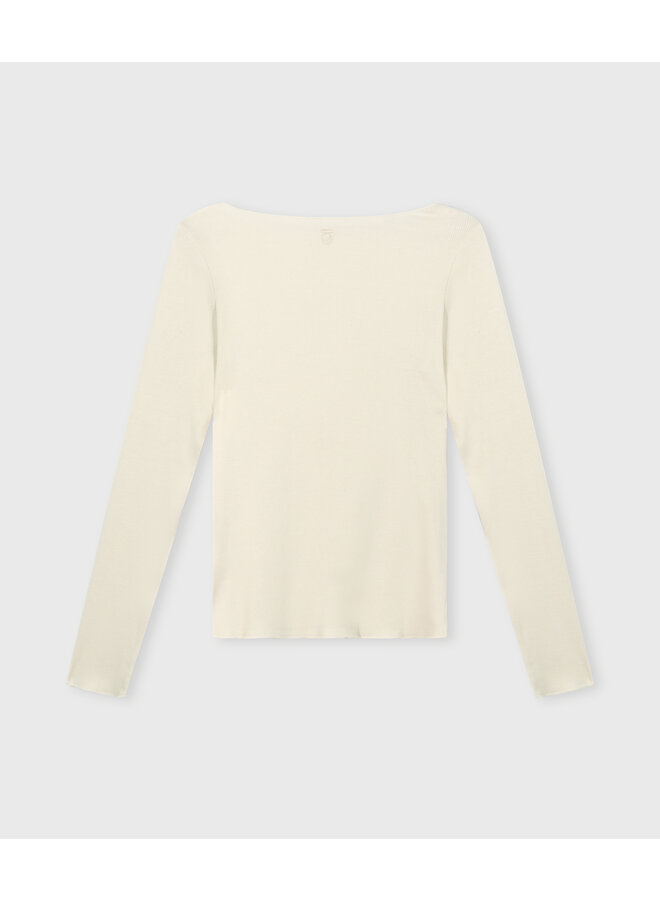 20-772-4204 Boatneck longsleeve tee - Light natural