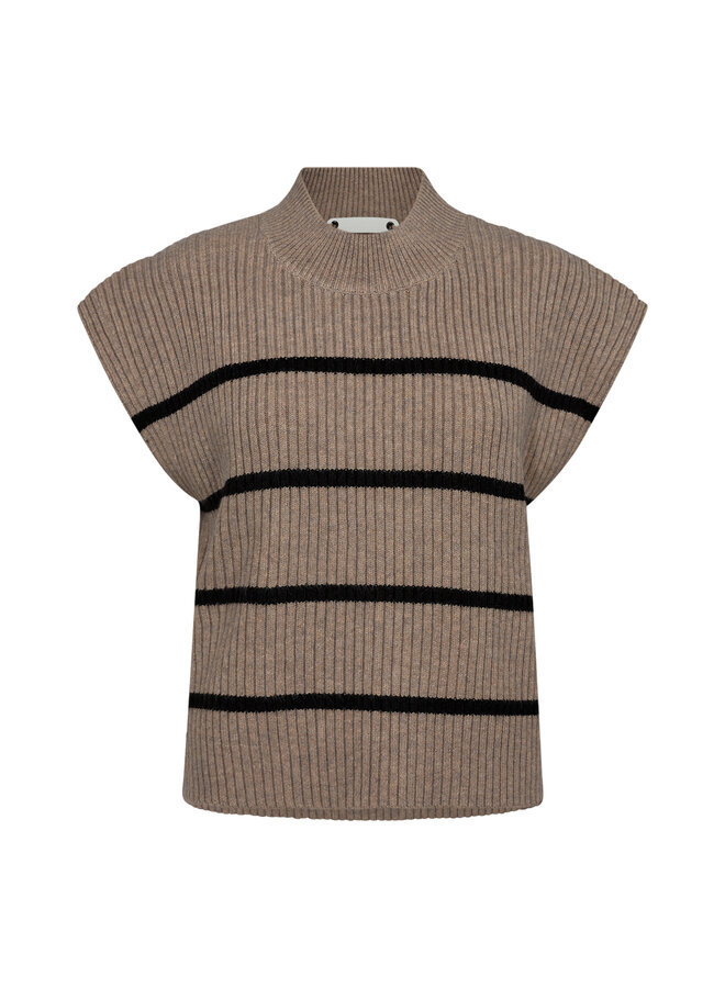 RowCC Stripe Rib Vest - Champagne