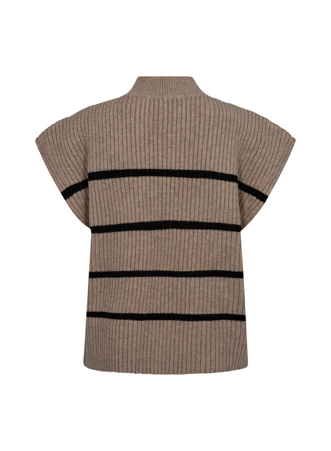 RowCC Stripe Rib Vest - Champagne