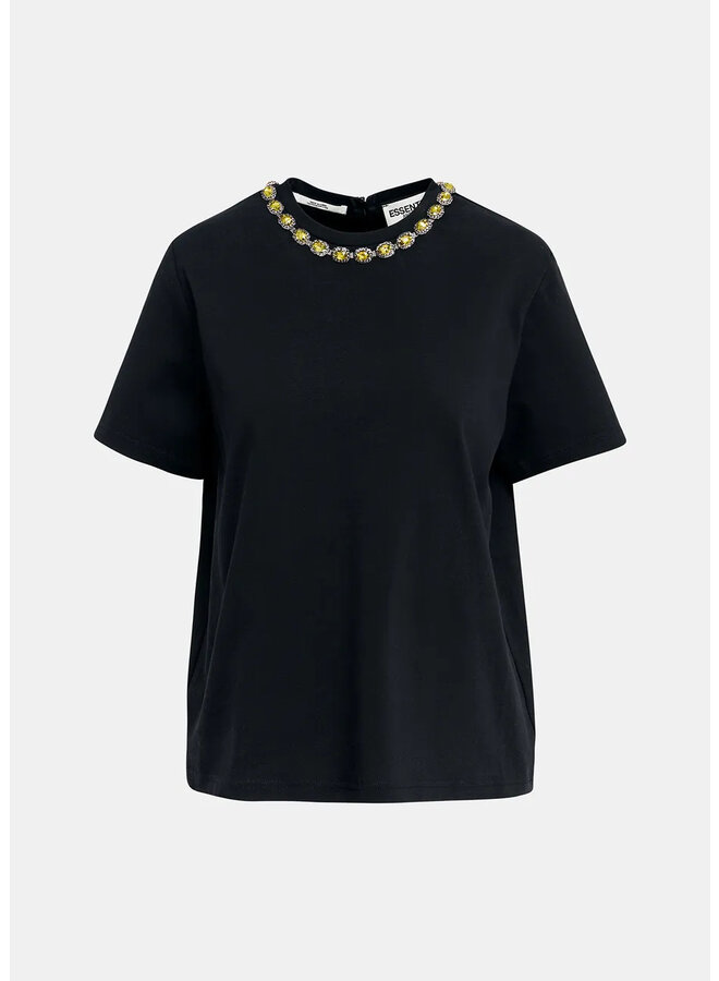 Galenic Embroidered T-shirt - Black