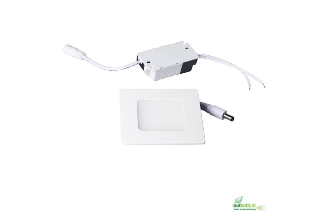 Led Inbouwspot Lars - 3 watt - slimLine - Warm wit - 3000k
