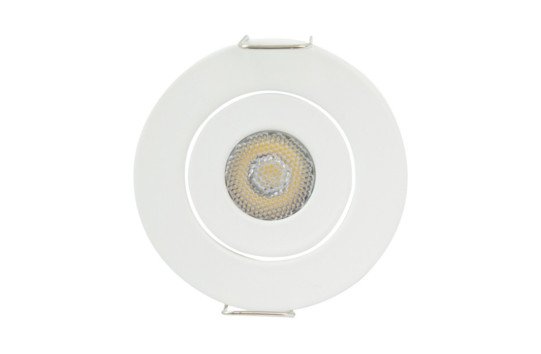 Mini LED Inbouwspot Stef - 1 watt - Wit - rond - 3000K- warm wit