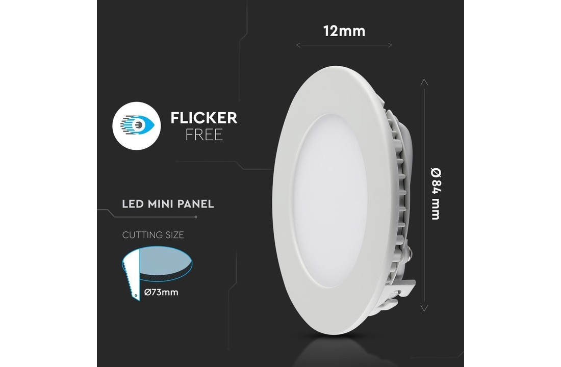 Led Inbouwspot Tim - 3 watt - SlimLine - Warm wit - 3000k