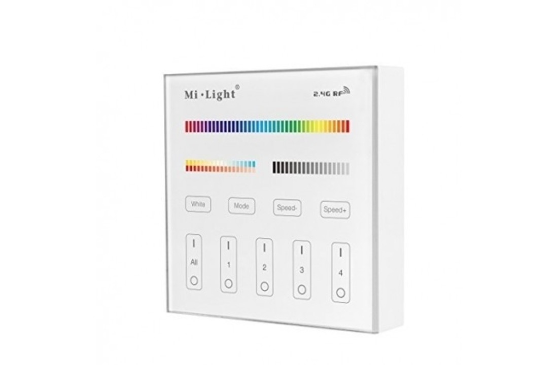 MI-LIGHT Wandbediening - 4 GROEPEN - RF-RGB +CCT