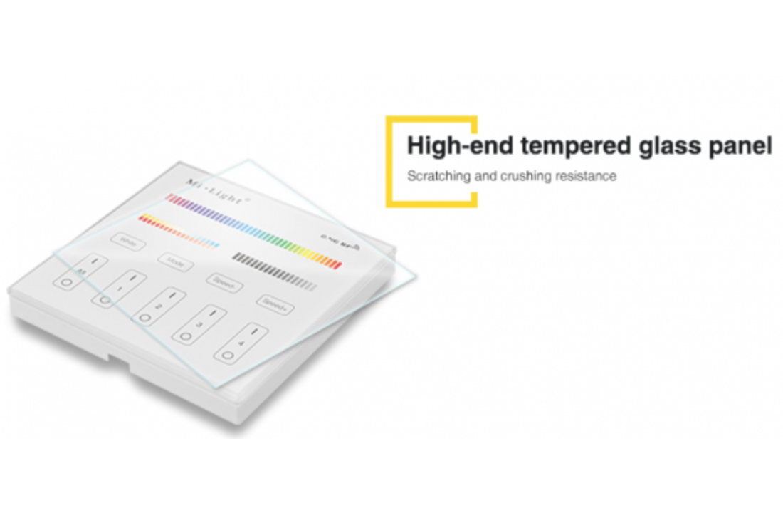 MI-LIGHT Wandbediening - 4 GROEPEN - RF-RGB +CCT