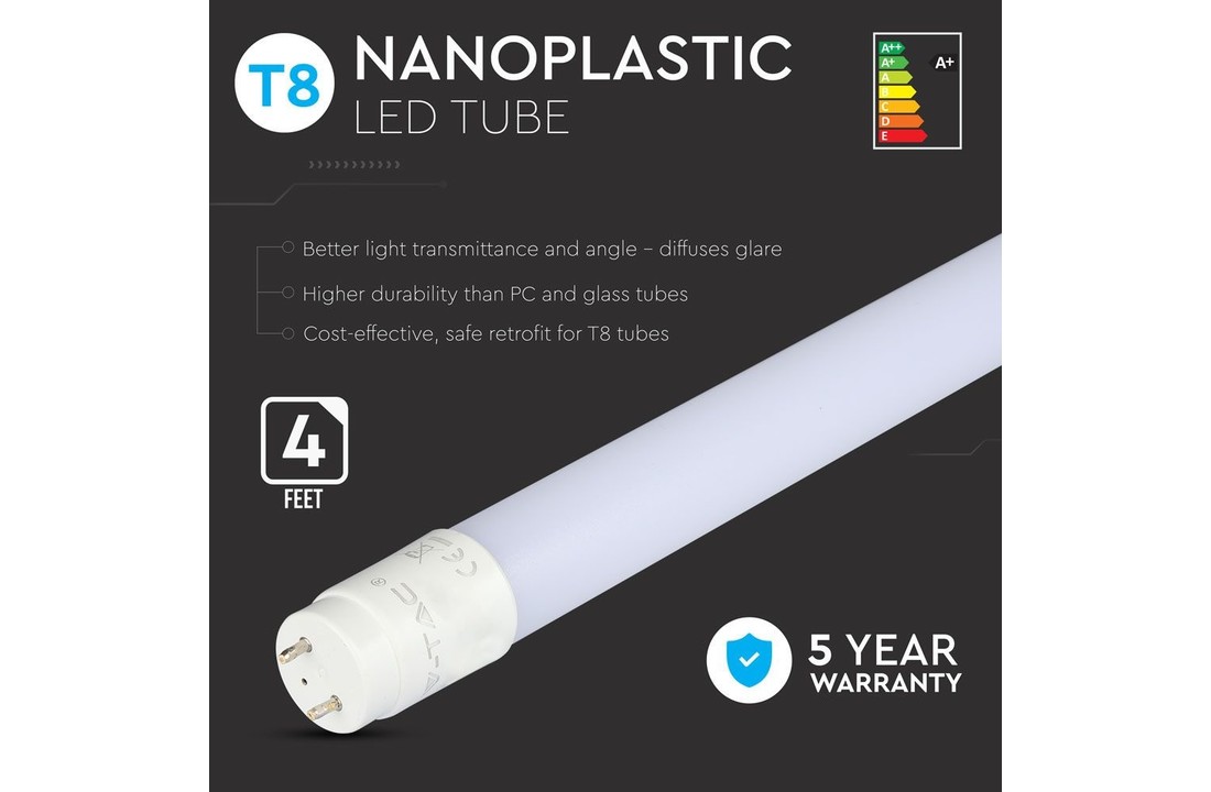 Triatleet auteur Parel Led TL buis -120CM BASIC - NANO PLASTIC - 18 Watt 1700 Lumen - outledtl.nl