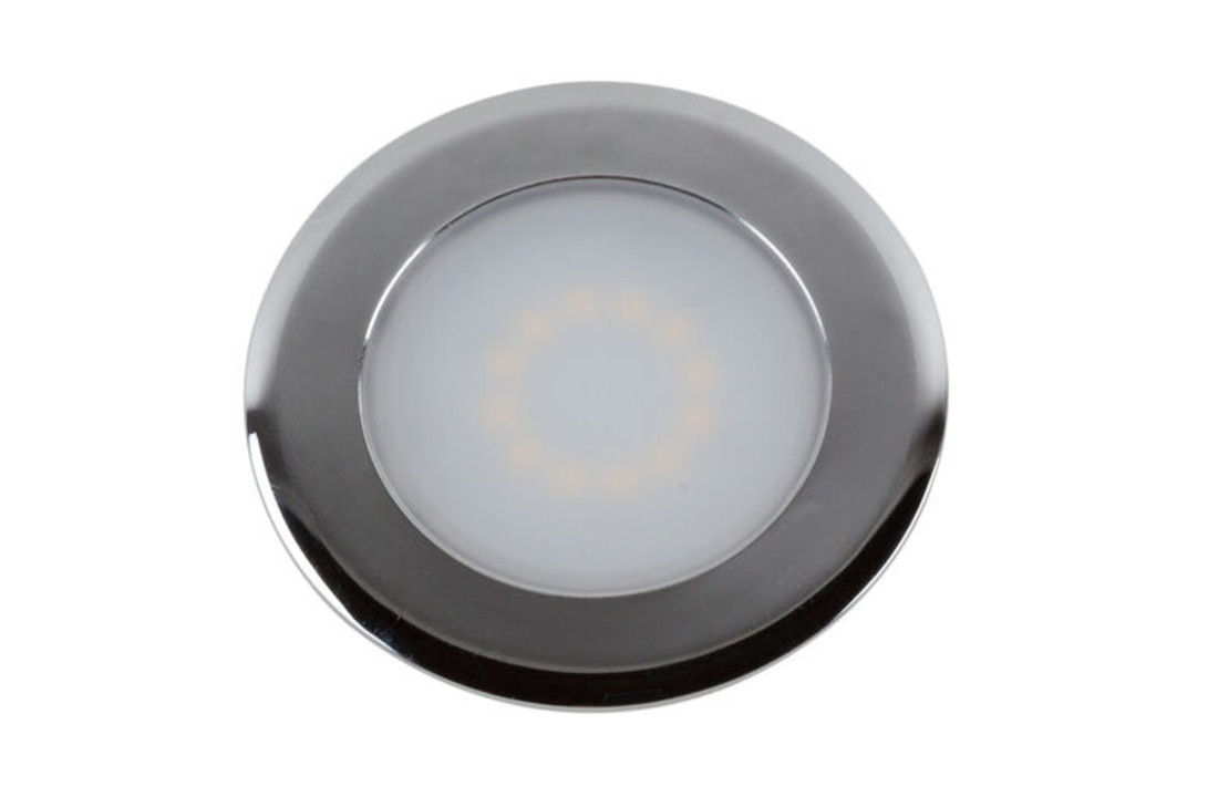 Mini 230V LED Inbouwspot Steffie - 2 watt - Chroom - 3000K- 16MM Inbouwdiepte