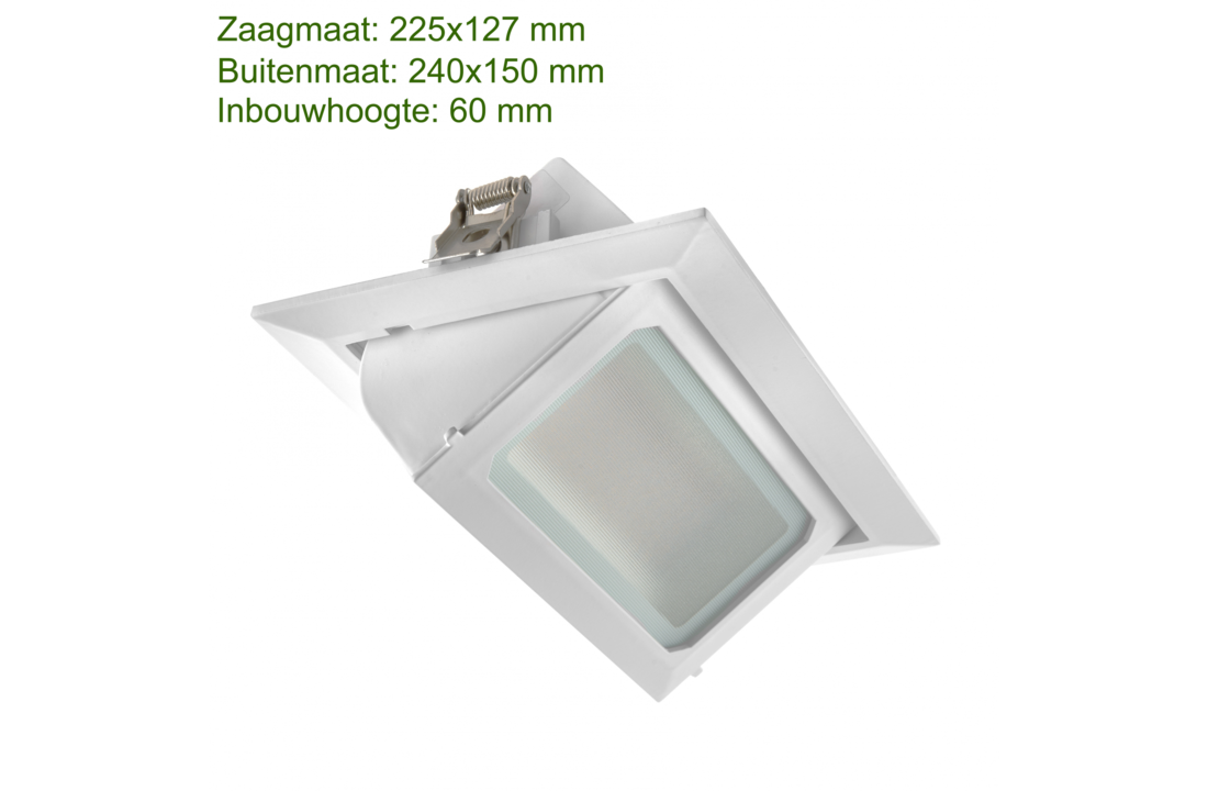 Led Banaanspot 30 watt | Led Downlight - vierkant - 30 watt - 3000K