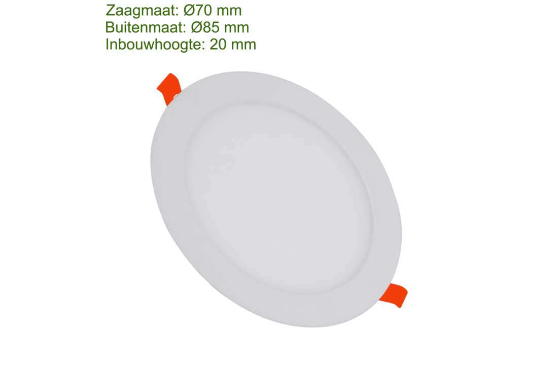 LED Downlight SLIMLine Zaagmaat Ø70 - 3 Watt