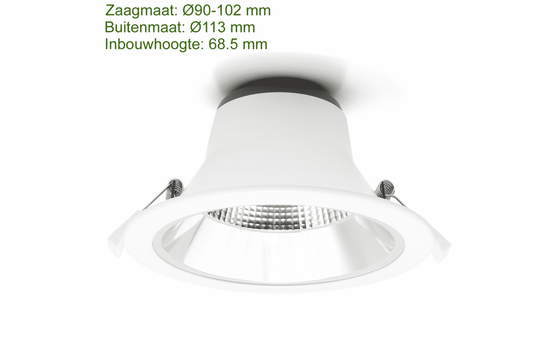 LED Downlight Reflector - Tri Color - 10 Watt - Zaagmaat Ø90-102 mm