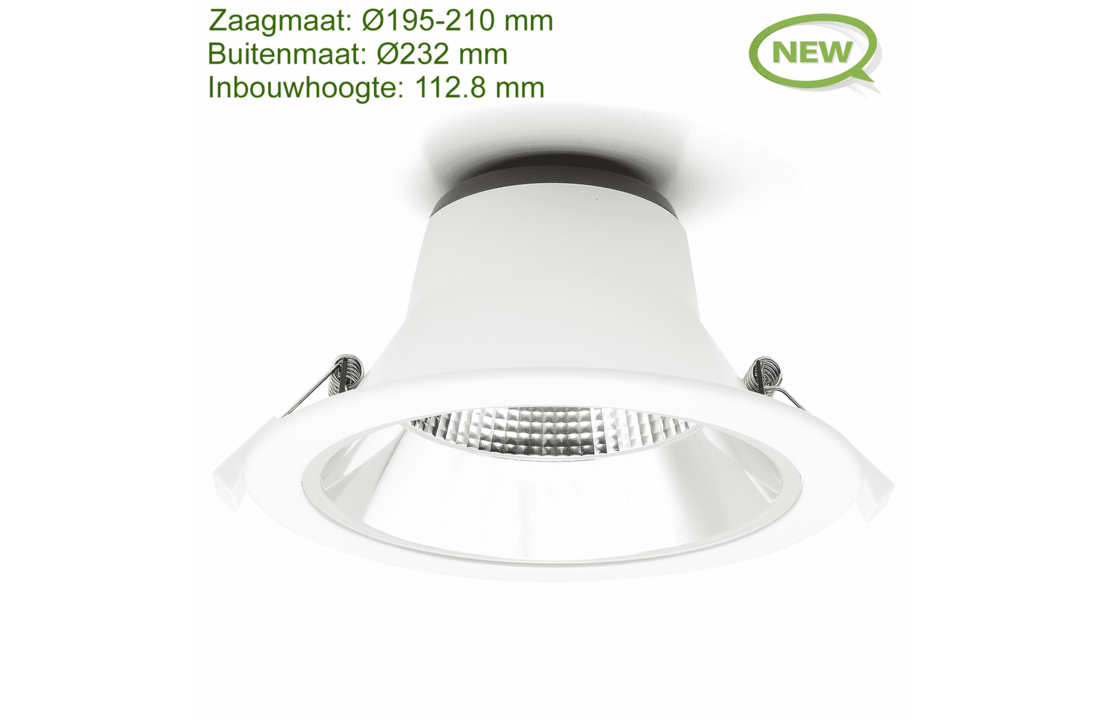 LED Downlight Reflector - Tri Color - 20 Watt - Zaagmaat Ø195-210MM