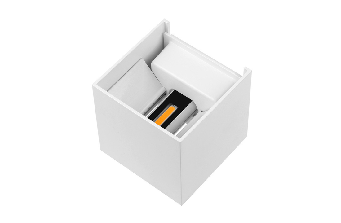 Led Wandlamp Dimbaar - 2 x 3 Watt - IP65 - Mat Wit