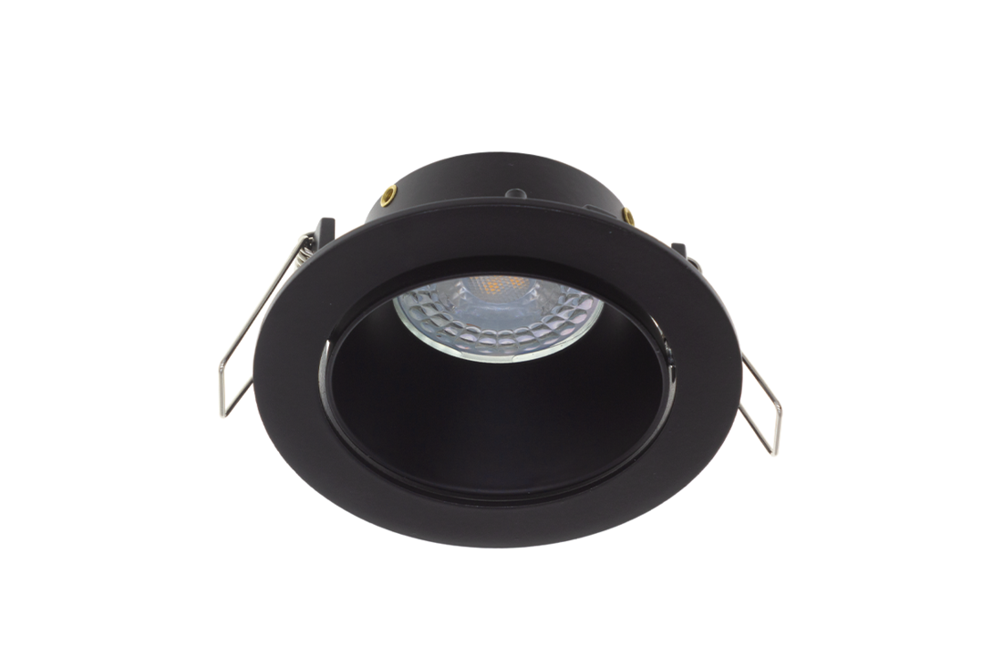 LED Spot Camini - Dimbaar - Philips - Verdiept - Mat Zwart