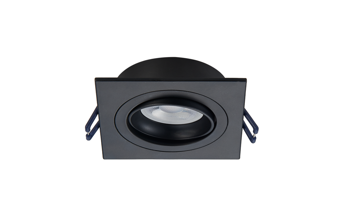 LED Spot Pasiphae - Vierkant - Dimbaar - Philips - Mat zwart