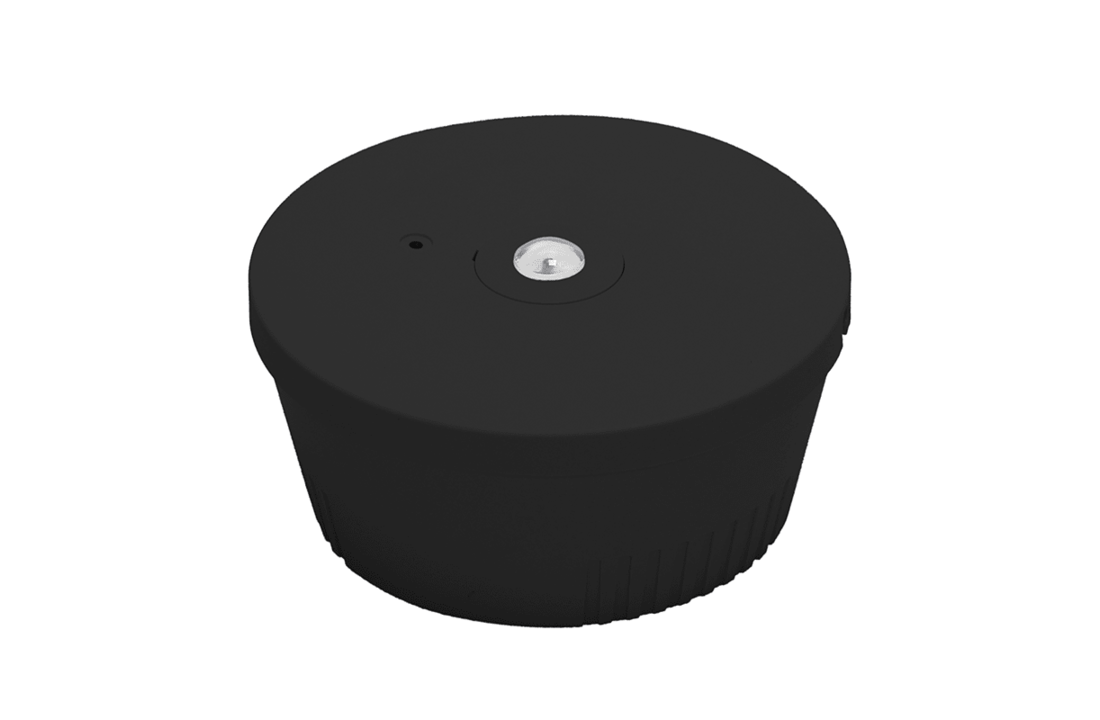 Noodverlichting Led Spot -In en opbouw - 3 watt - Focus + Brede Lens - Zwart