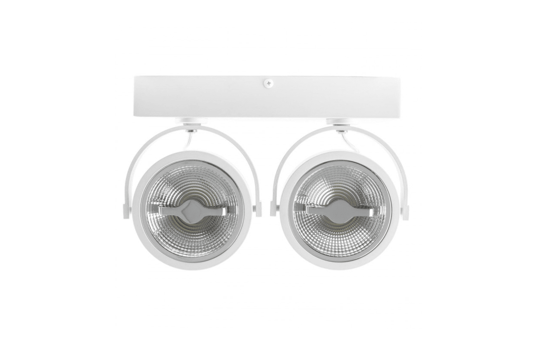 LED Opbouwspot Dubbel AR111 | Incl. 2 x een Lichtbron Dim to Warm - Dimbaar