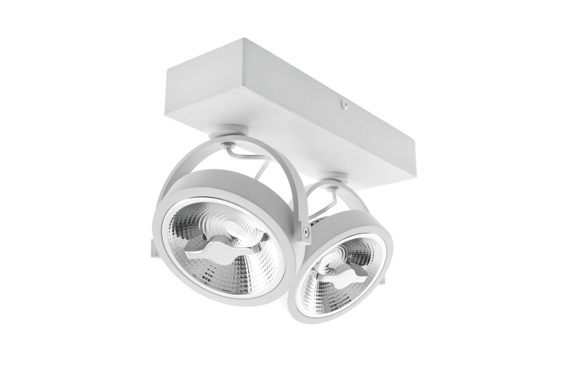 LED Opbouwspot Dubbel AR111 | Incl. 2 x een Lichtbron Dim to Warm - Dimbaar