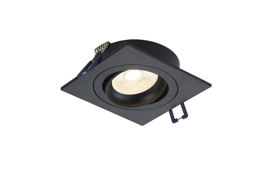 LED Inbouwspot Pasiphae - Vierkant - Dimbaar - Philips - Mat zwart