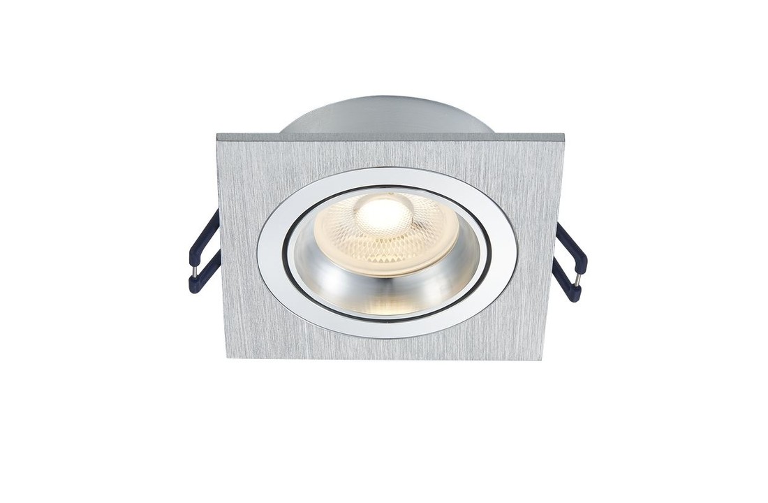 LED Inbouwspot Ceres - Vierkant - Dimbaar - Geborsteld Aluminium