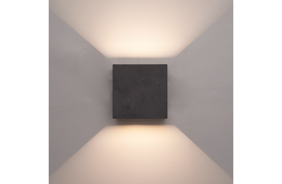 Led Wandlamp - Dim to Warm - 2 x 3 Watt - IP65 - Zwart
