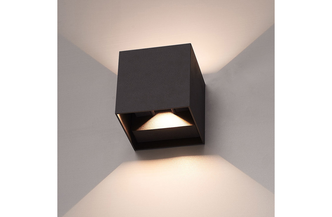Led Wandlamp - Dim to Warm - 2 x 3 Watt - IP65 - Zwart