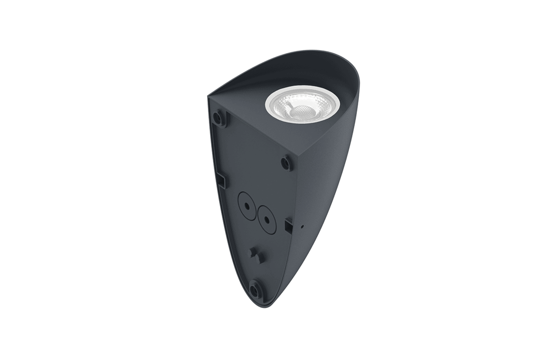 Dimbare LED Wandlamp Daphnis - Antraciet - Dimbaar - Tri - Color - IP65