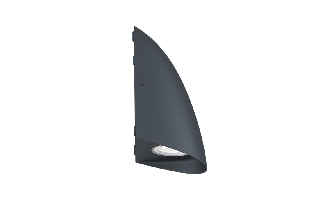 Dimbare LED Wandlamp Daphnis - Antraciet - Dimbaar - Tri - Color - IP65