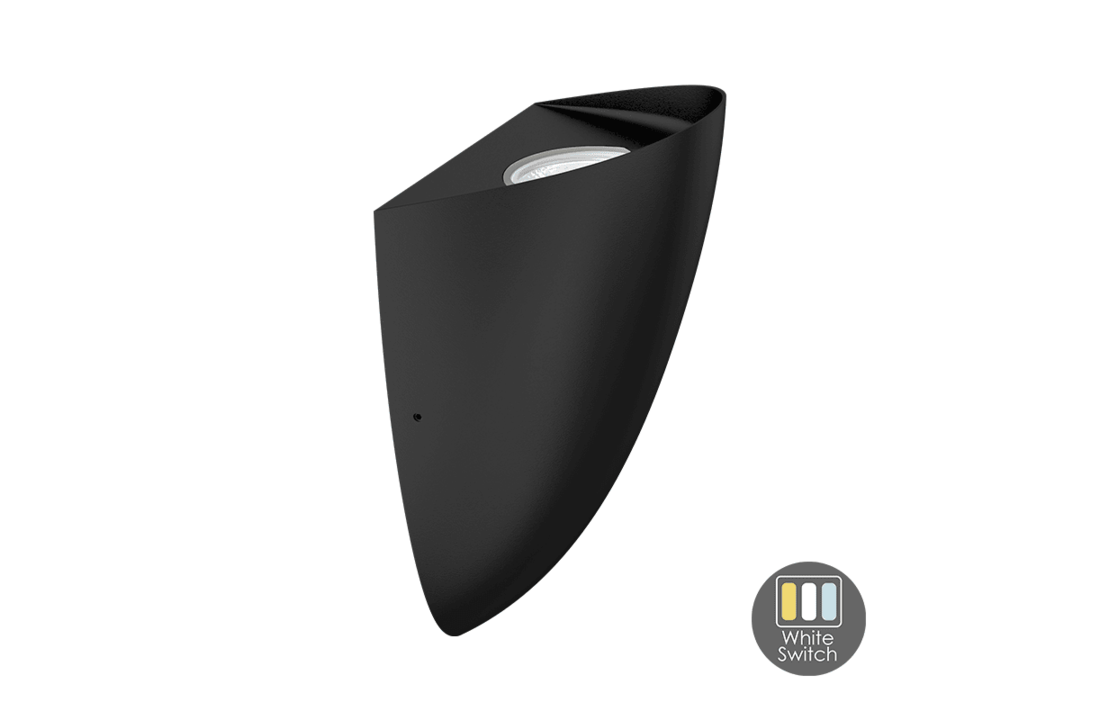 Dimbare LED Wandlamp Daphnis - Zwart - Dimbaar - Tri - Color - IP65