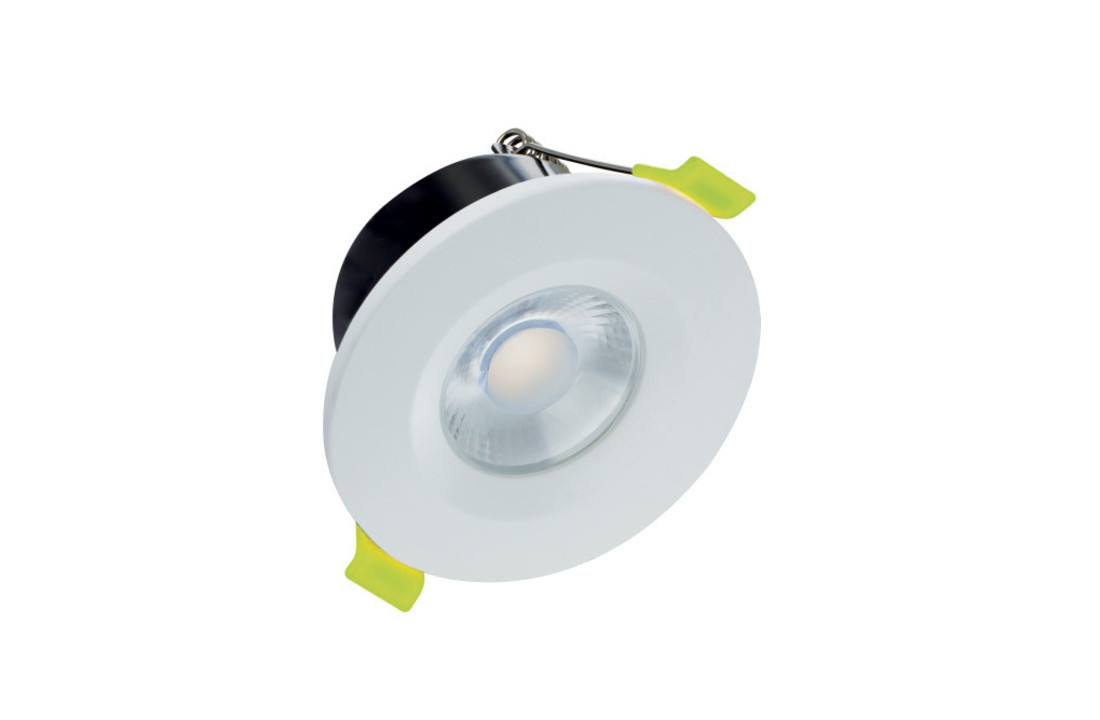 Dimbare IP65 Brandwerende Inbouwspot Bologna - Mat wit - 6 Watt